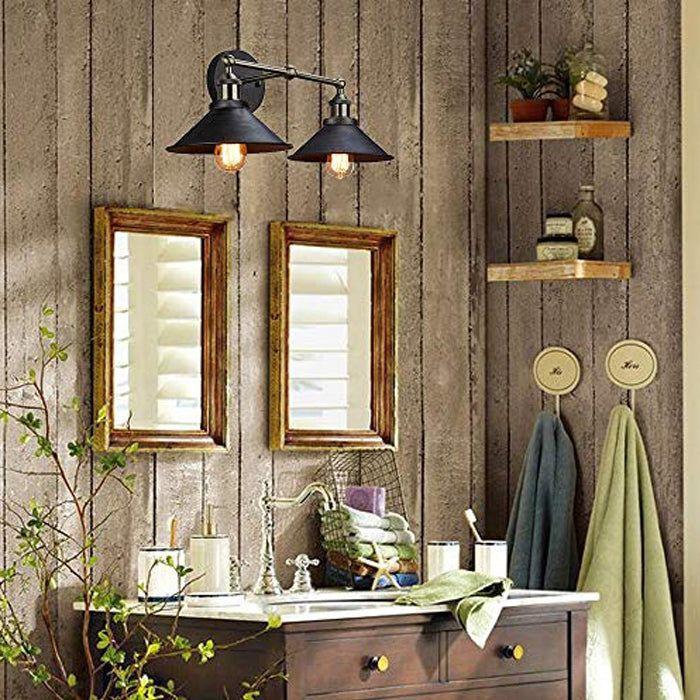 LAMPARA APLIQUE DOBLE VINTAGE E27 1X60W-2