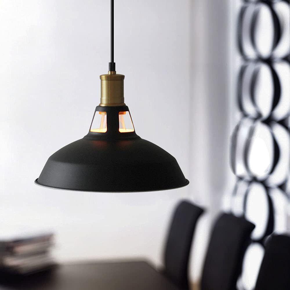 LÁMPARA COLGANTE VINTAGE NEGRA E27 1X60W-4