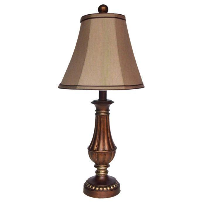 LÁMPARA SOBREMESA CLÁSICA COBRE ENVEJECIDO E27 1X60W-0