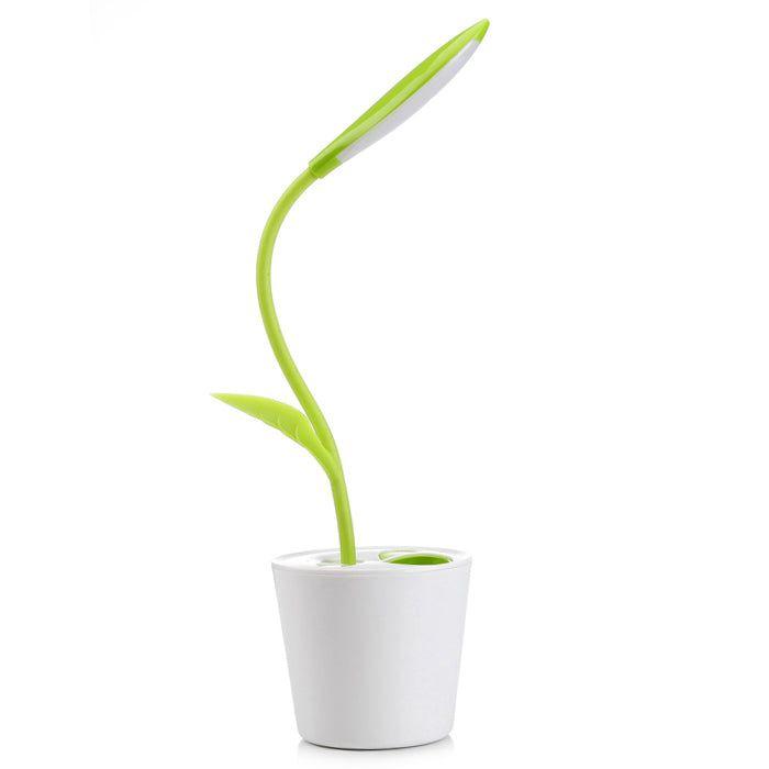 LAMPARA DE SOBREMESA PLANTA VERDE CLARO LED USD 1X3W-0