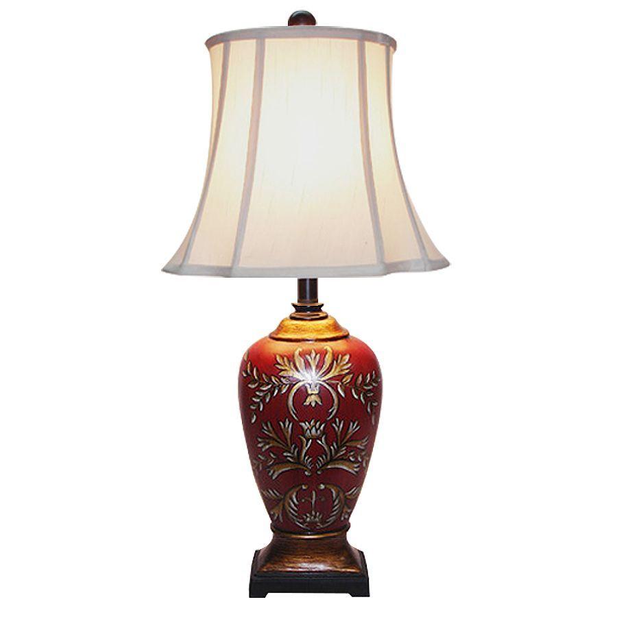 LÁMPARA SOBREMESA CLASICA ROJA E27 1X60W-0