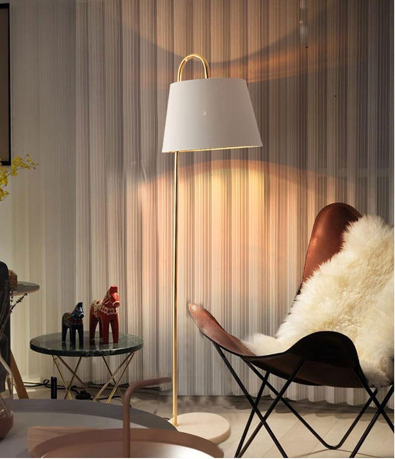 LAMPARA DE PIE BLANCA MÁRMOL E27 1X60W-3