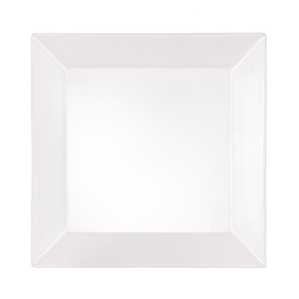SET DE 24 PLATOS BAJOS CUADRADOS BLANCOS 24 CM STAR-0
