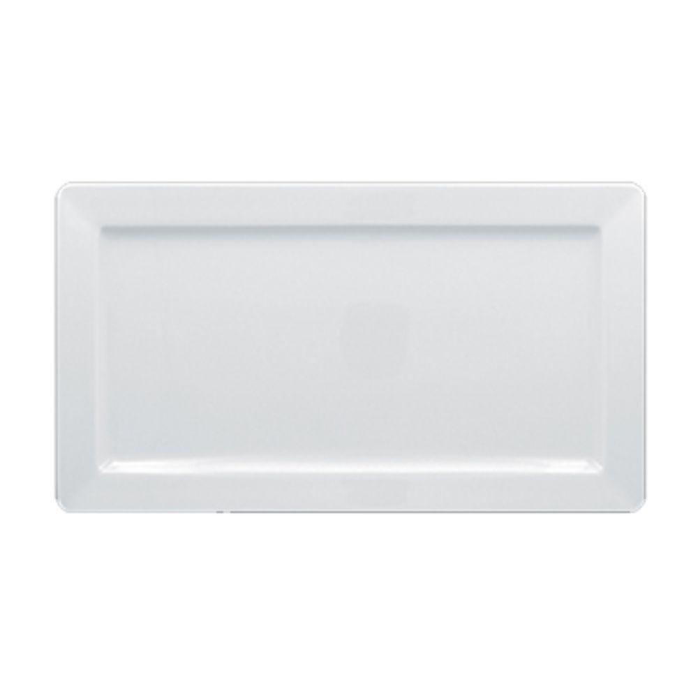 PLATO RECTANGULAR PORCELANA BLANCO 24CM ACCES RAK-0