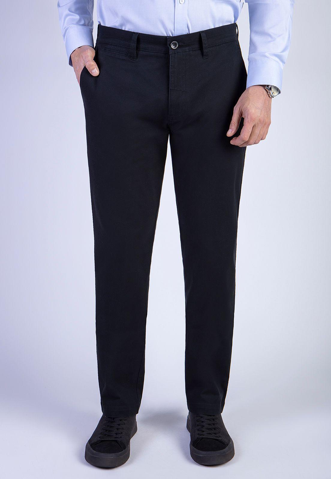 Pantalón L/31 Twill Without Pleats Black-0
