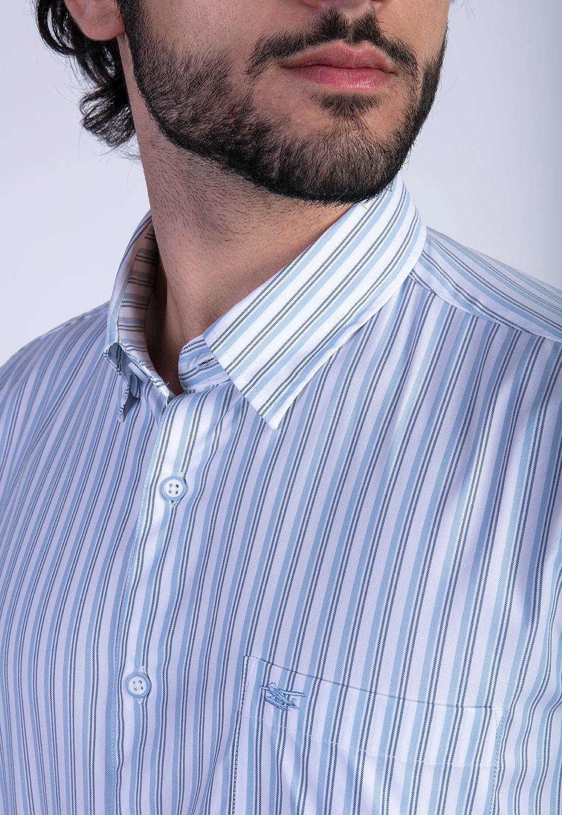 Camisa Listada Lancaster F Blue-3