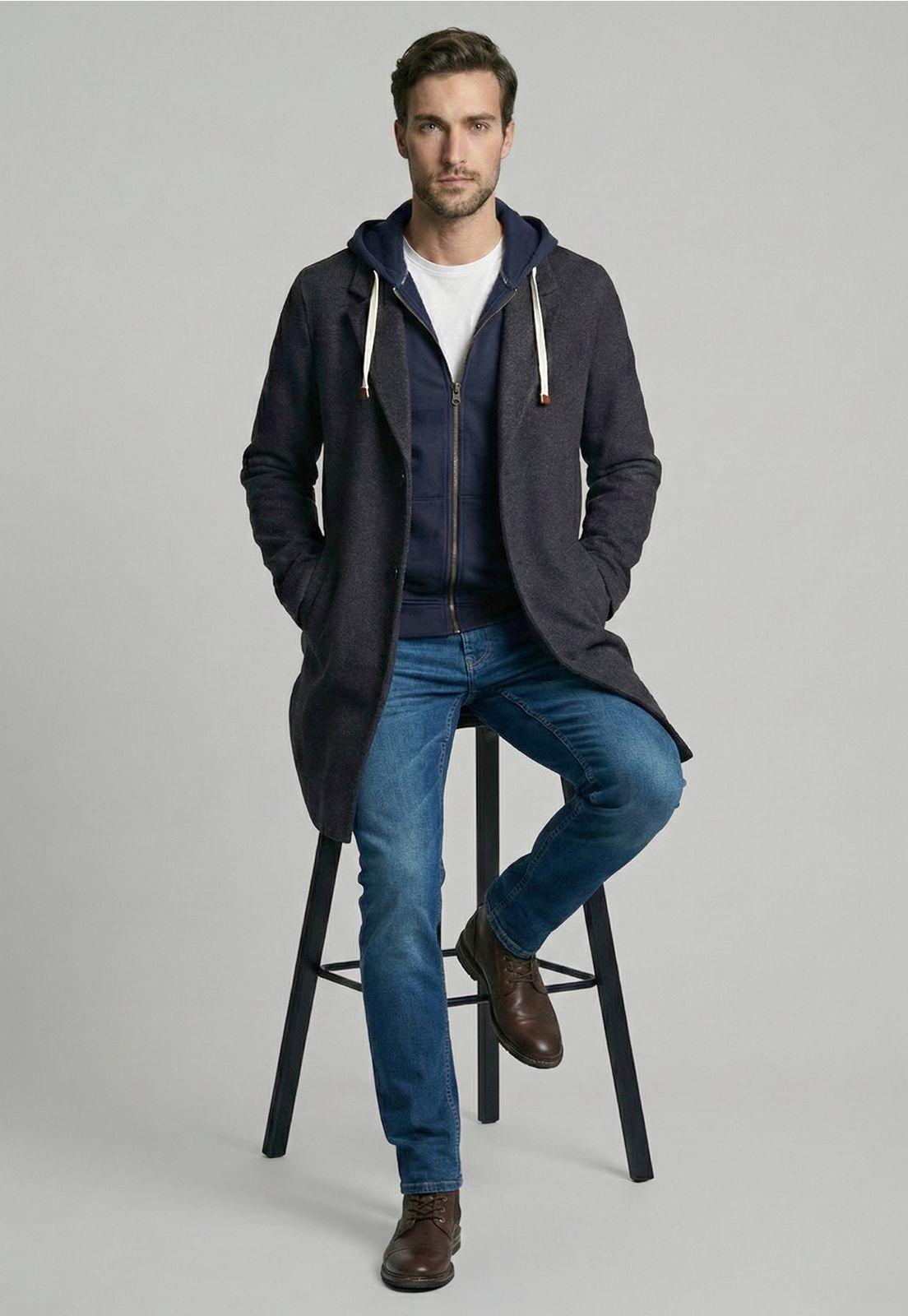 Abrigo Clásico Houston Dk Grey Melange-4