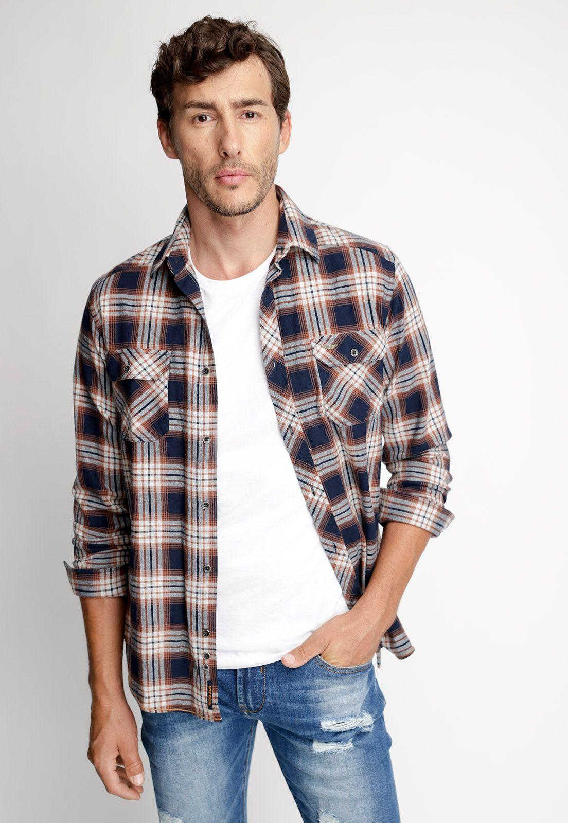 Camisa Checkered Arizona Fj Camel-0