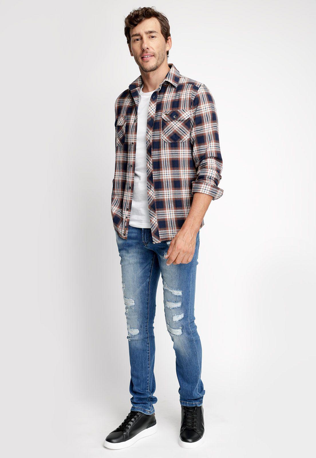 Camisa Checkered Arizona Fj Camel-3