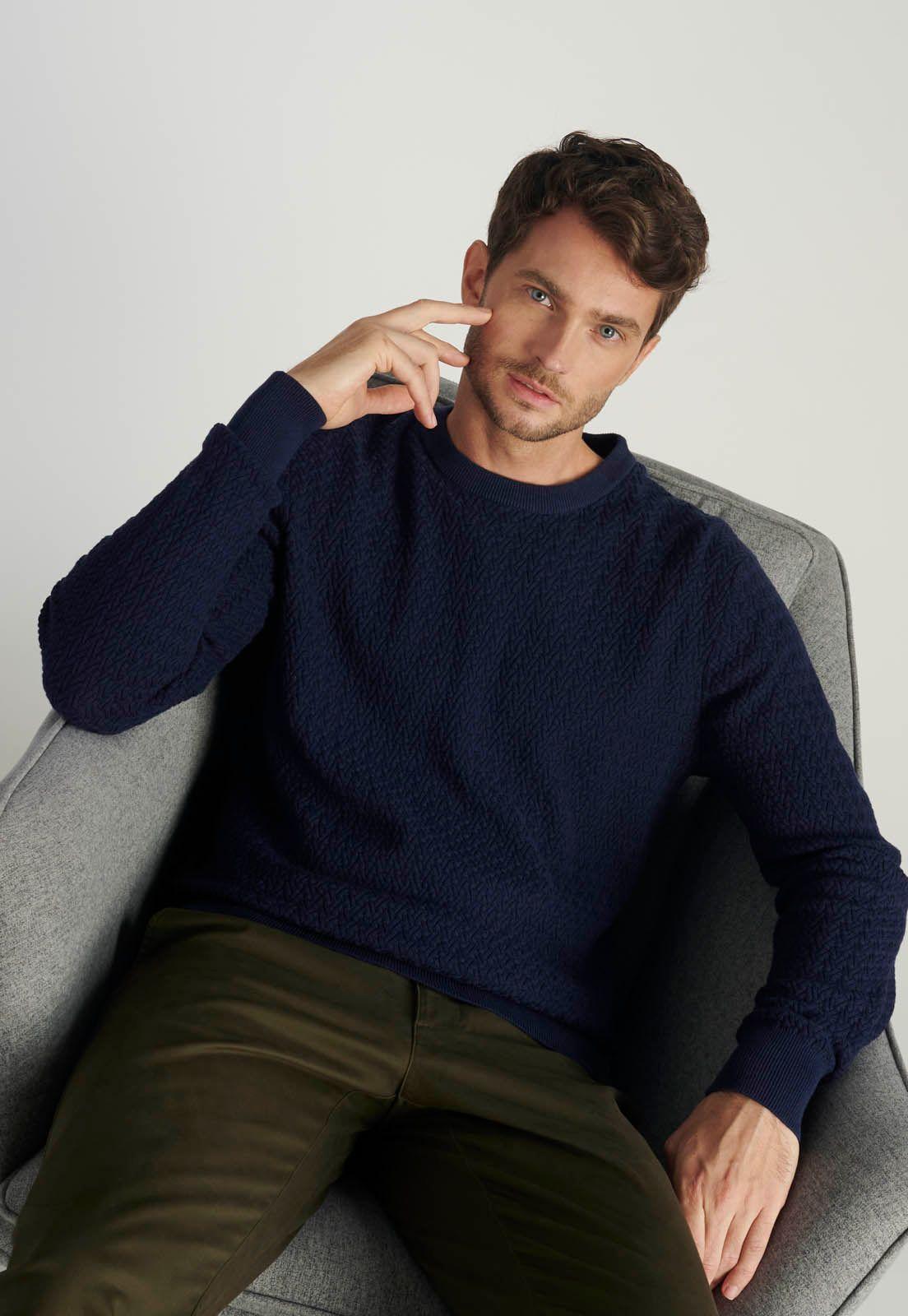 Sweater Leon Heritage Navy-4