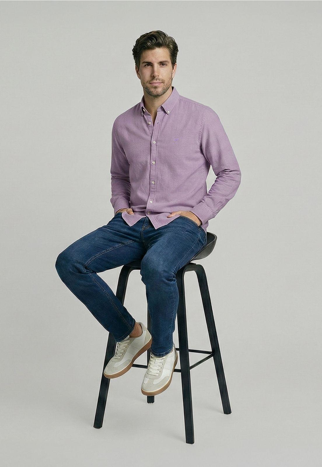 Camisa Oxford Sport Violet-4