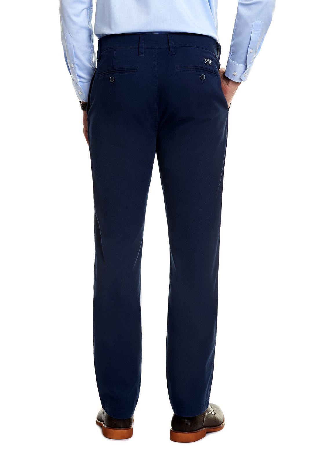 Pantalón Twill Sin Pliegues L/31 Navy-2