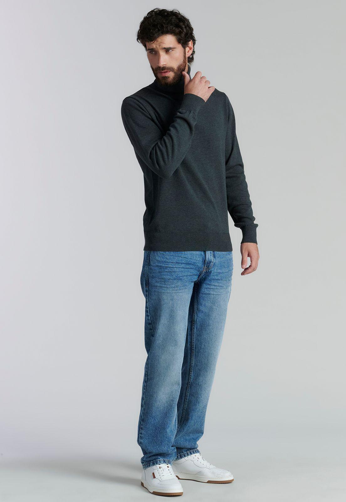 Sweater Turtle Neck F Smart Casual Graphite-1
