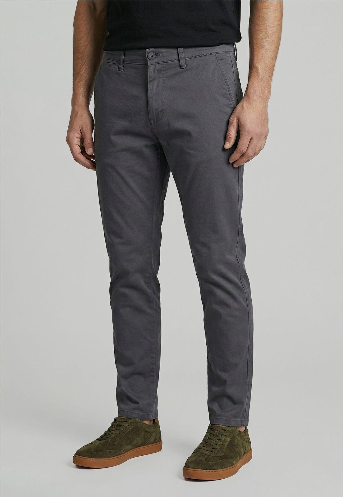 Pantalón Twill Slim /33 Dk Grey-0
