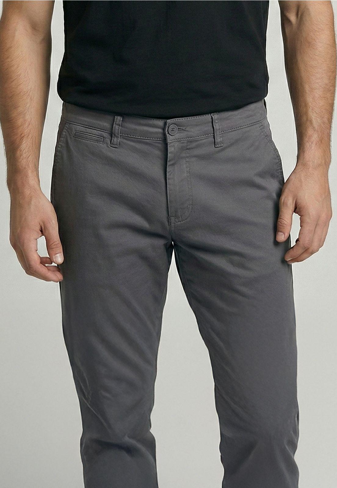 Pantalón Twill Slim /33 Dk Grey-2