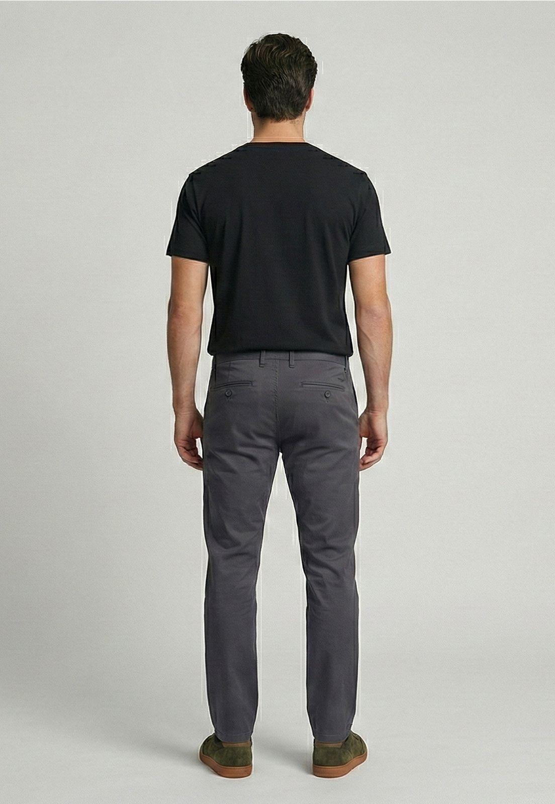 Pantalón Twill Slim /33 Dk Grey-3