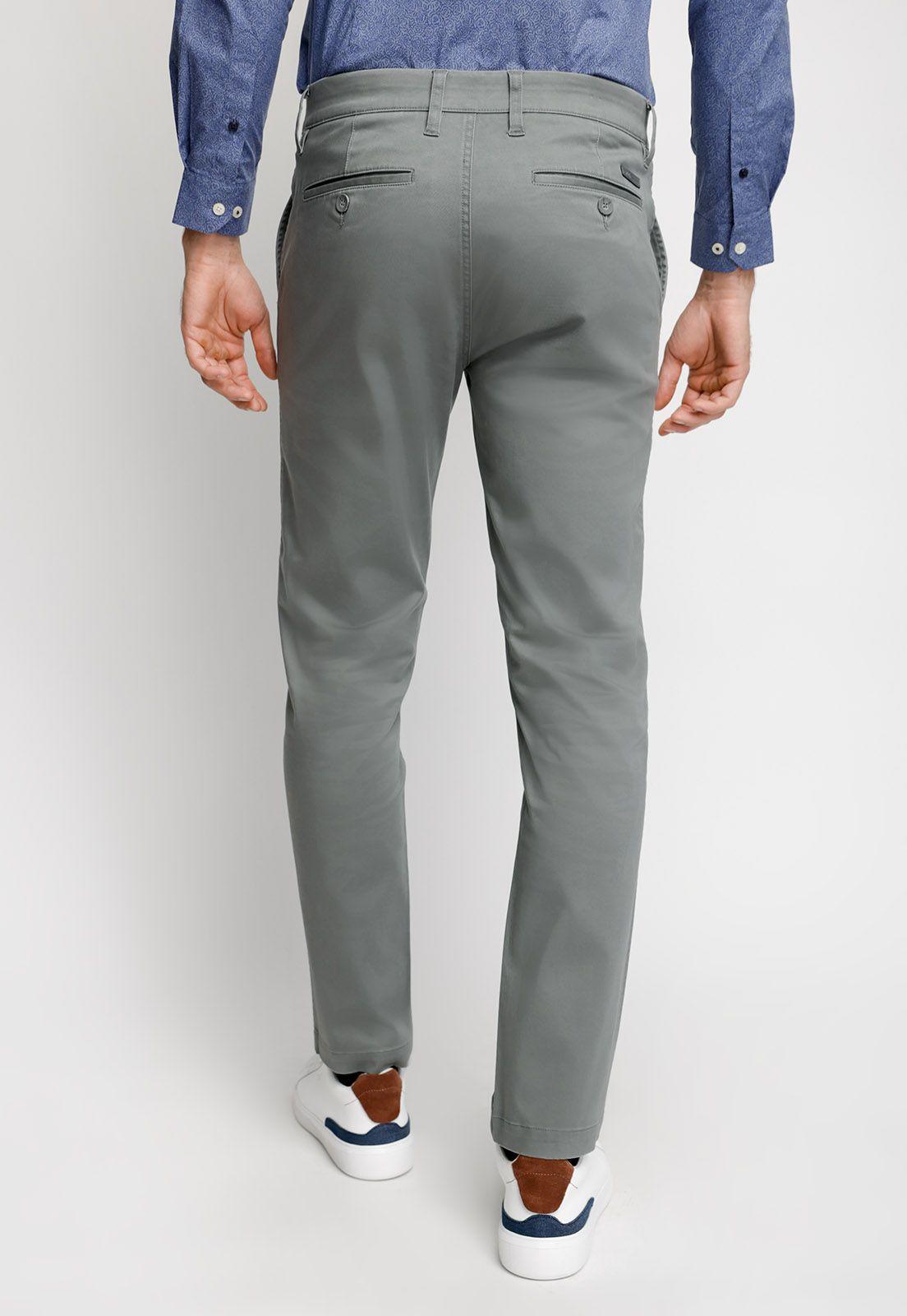 Pantalón Twill Sin Pliegues Slim L/31 Lt Grey-1