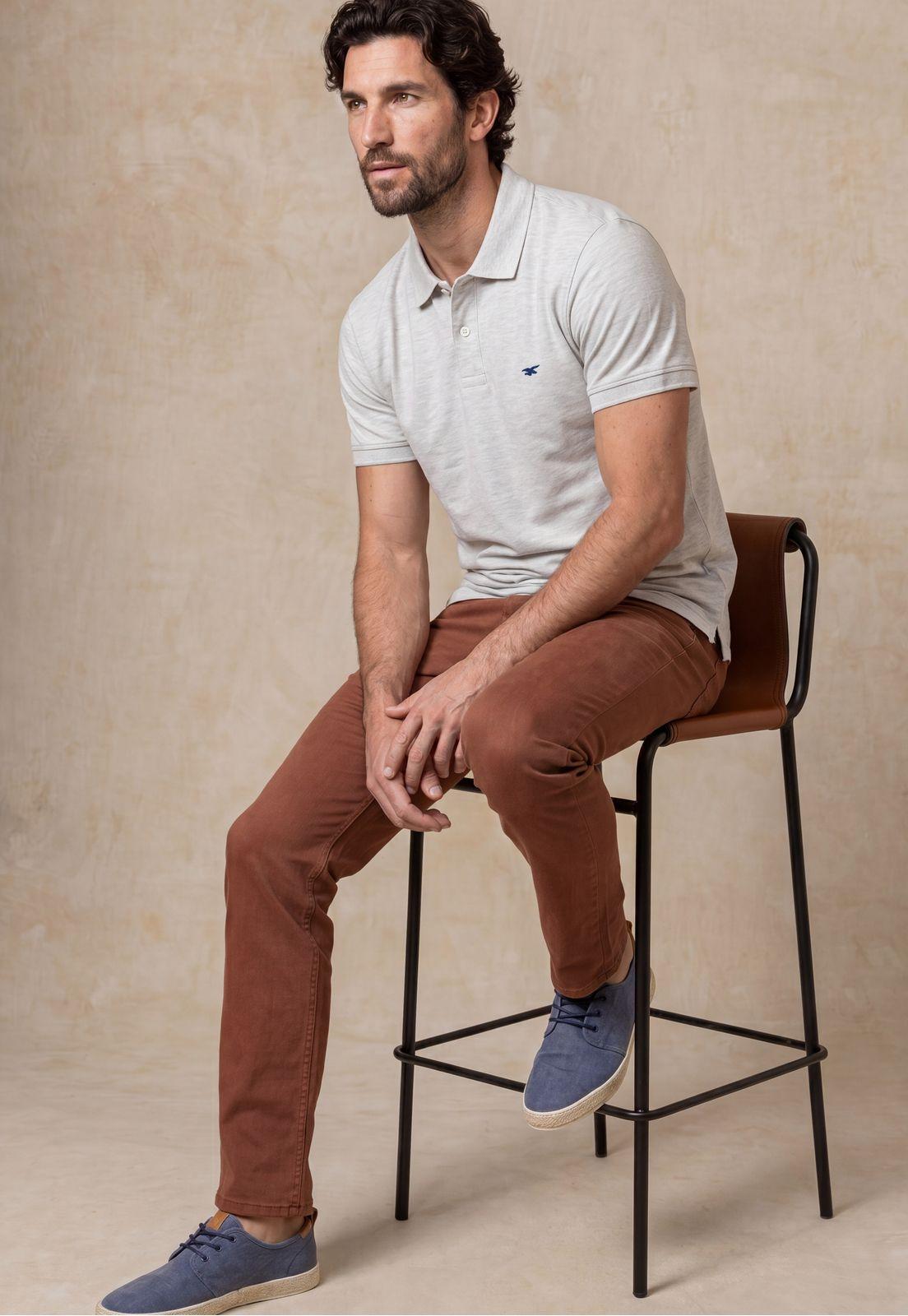 Polo Piqué Oyster Melange-4