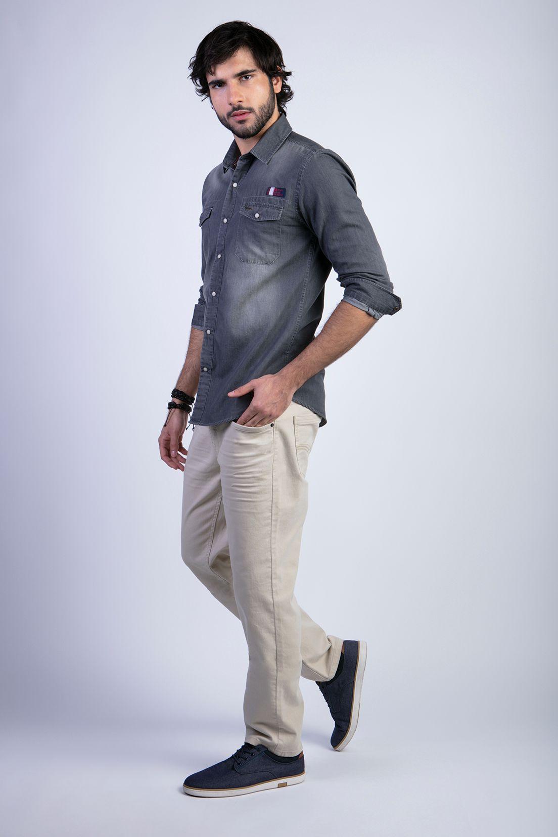 Camisa Denim Kansas Fj Grey-2