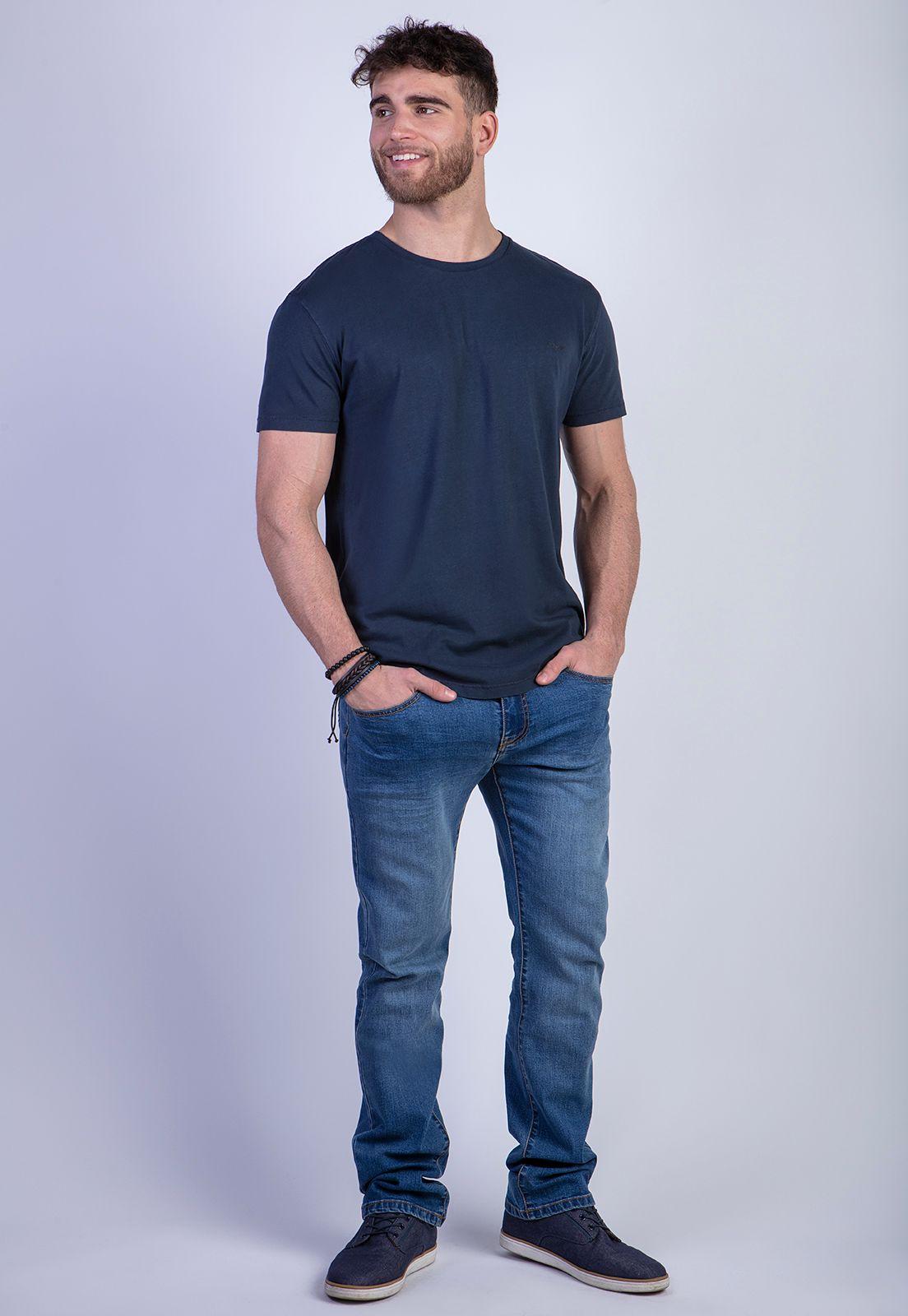 Polera Cuello Redondo Lavada Chicago Navy-2