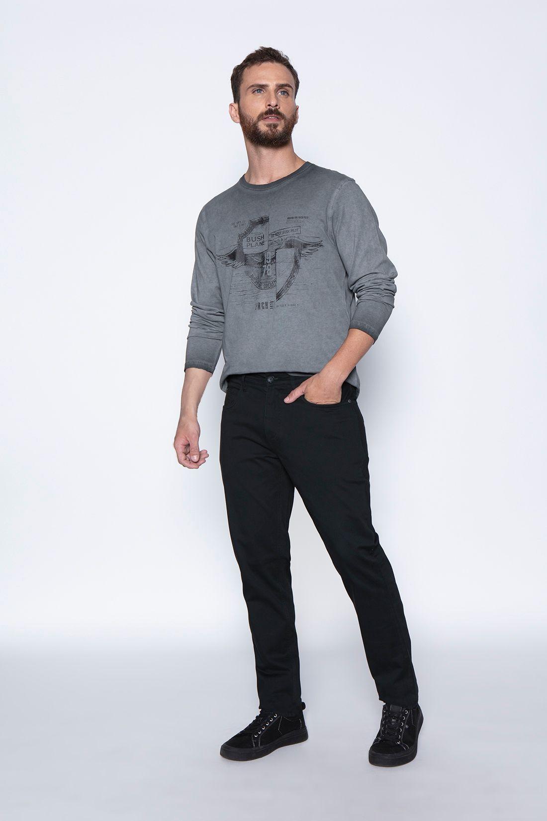 Pantalón Negro Five Pocket-3