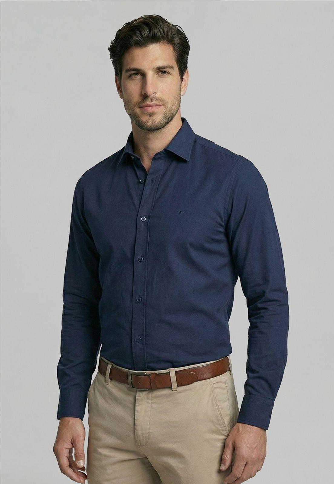 Camisa Slim Dublin Navy-0