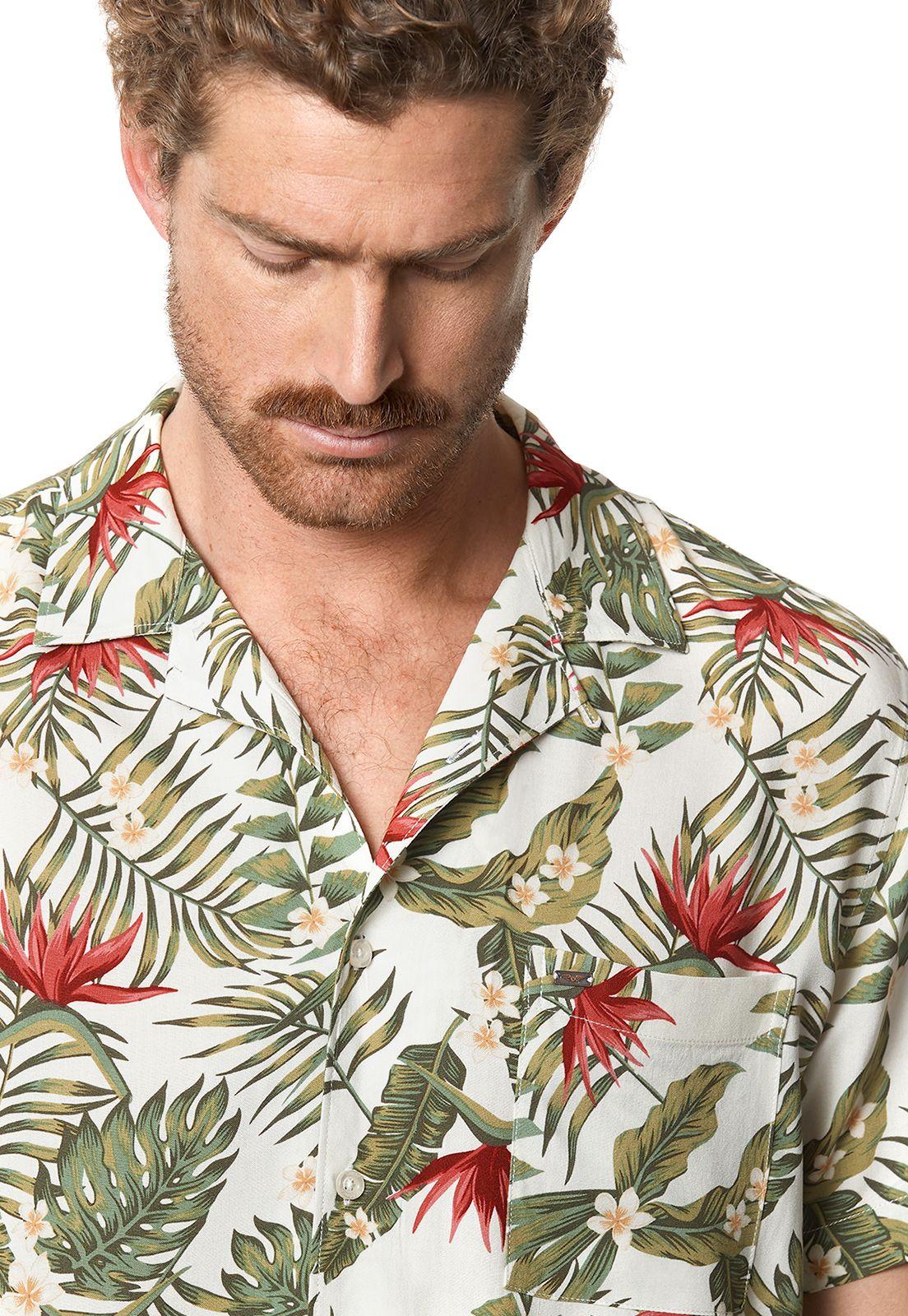 Camisa Estampada Michigan Fj Ecru-3