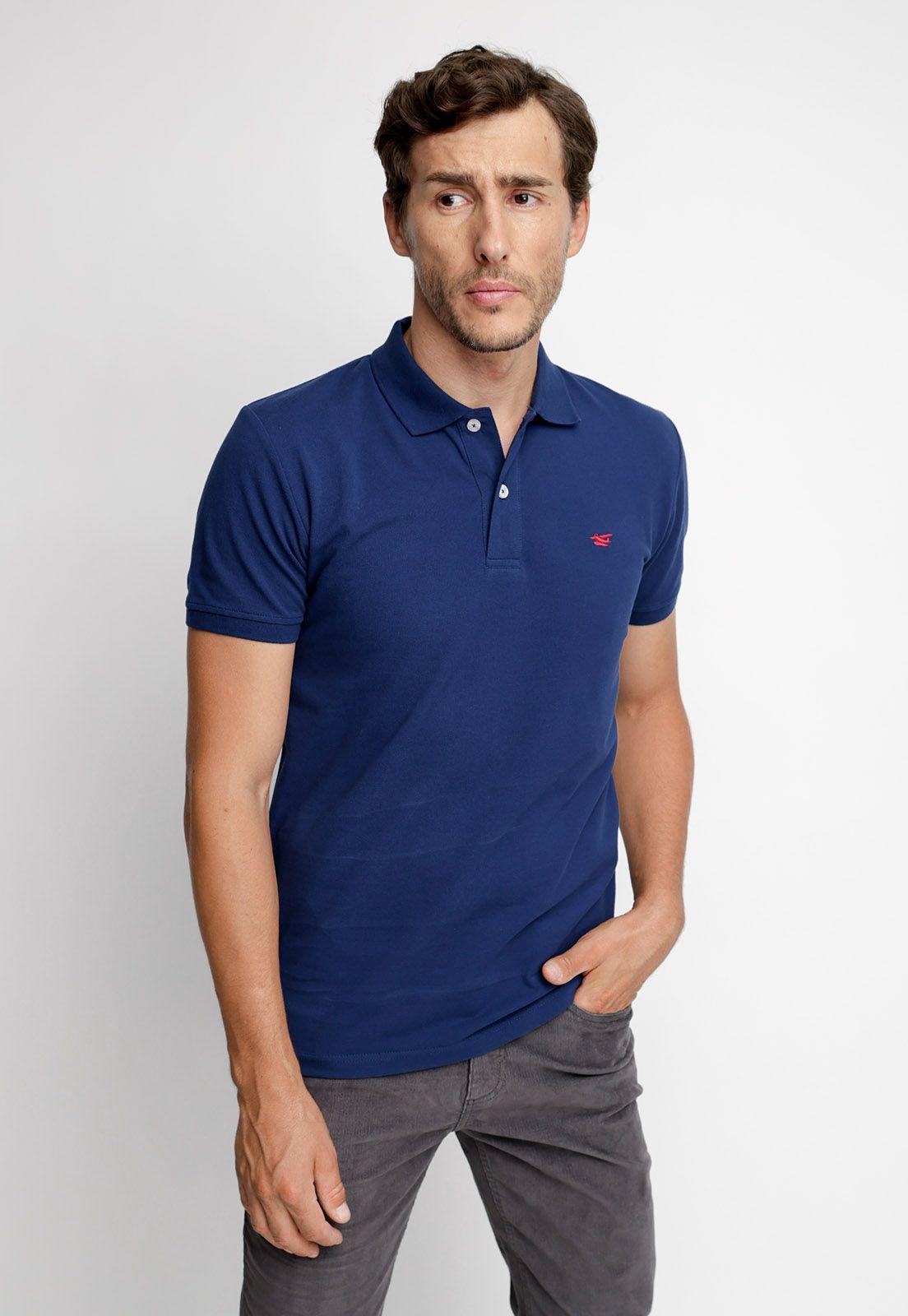 Polera Polo Básica Manga Corta Navy-0