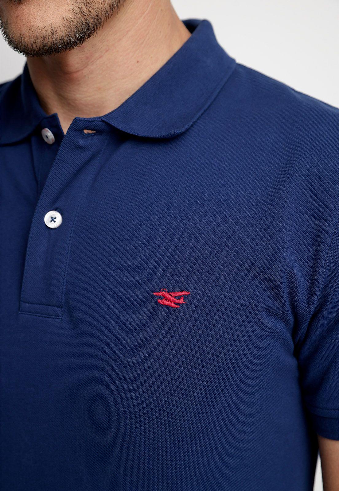Polera Polo Básica Manga Corta Navy-2