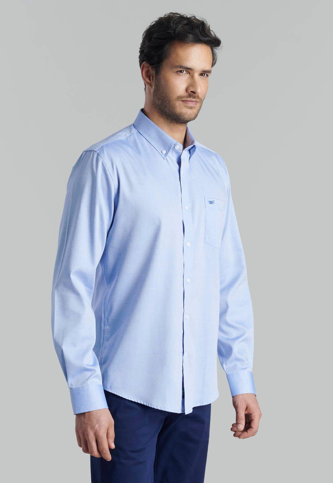Camisa Oxford Smart Casual Fr Blue-0