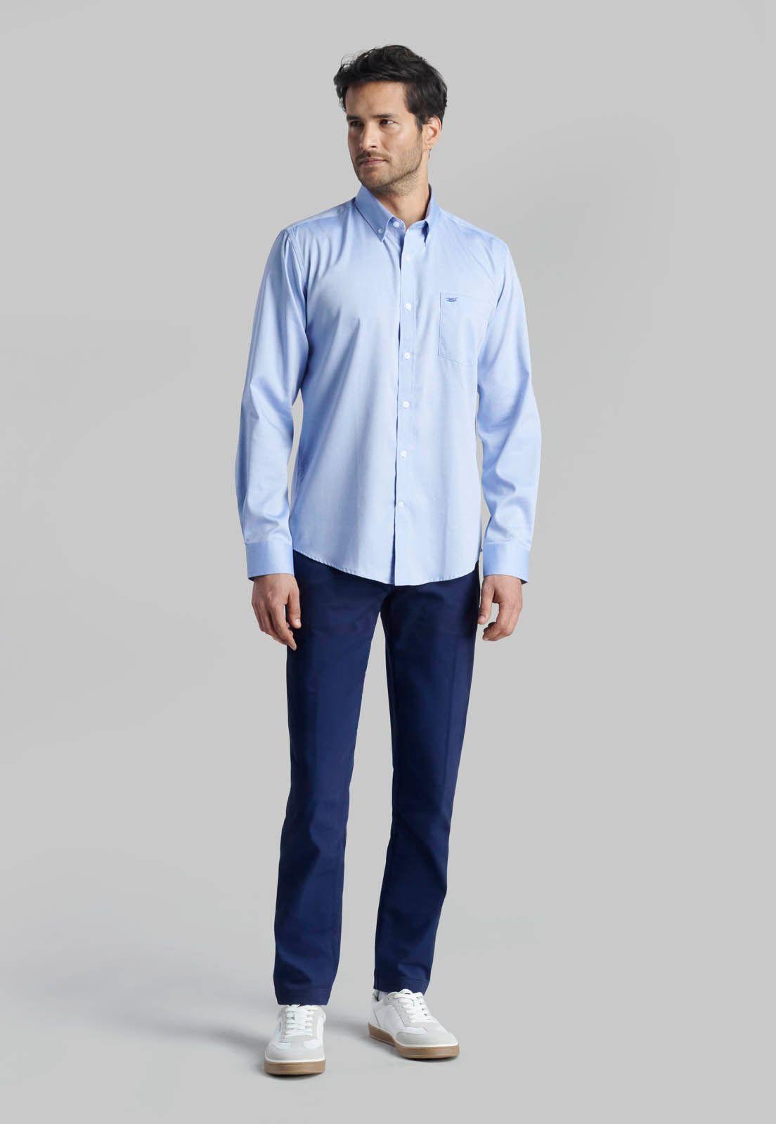 Camisa Oxford Smart Casual Fr Blue-1