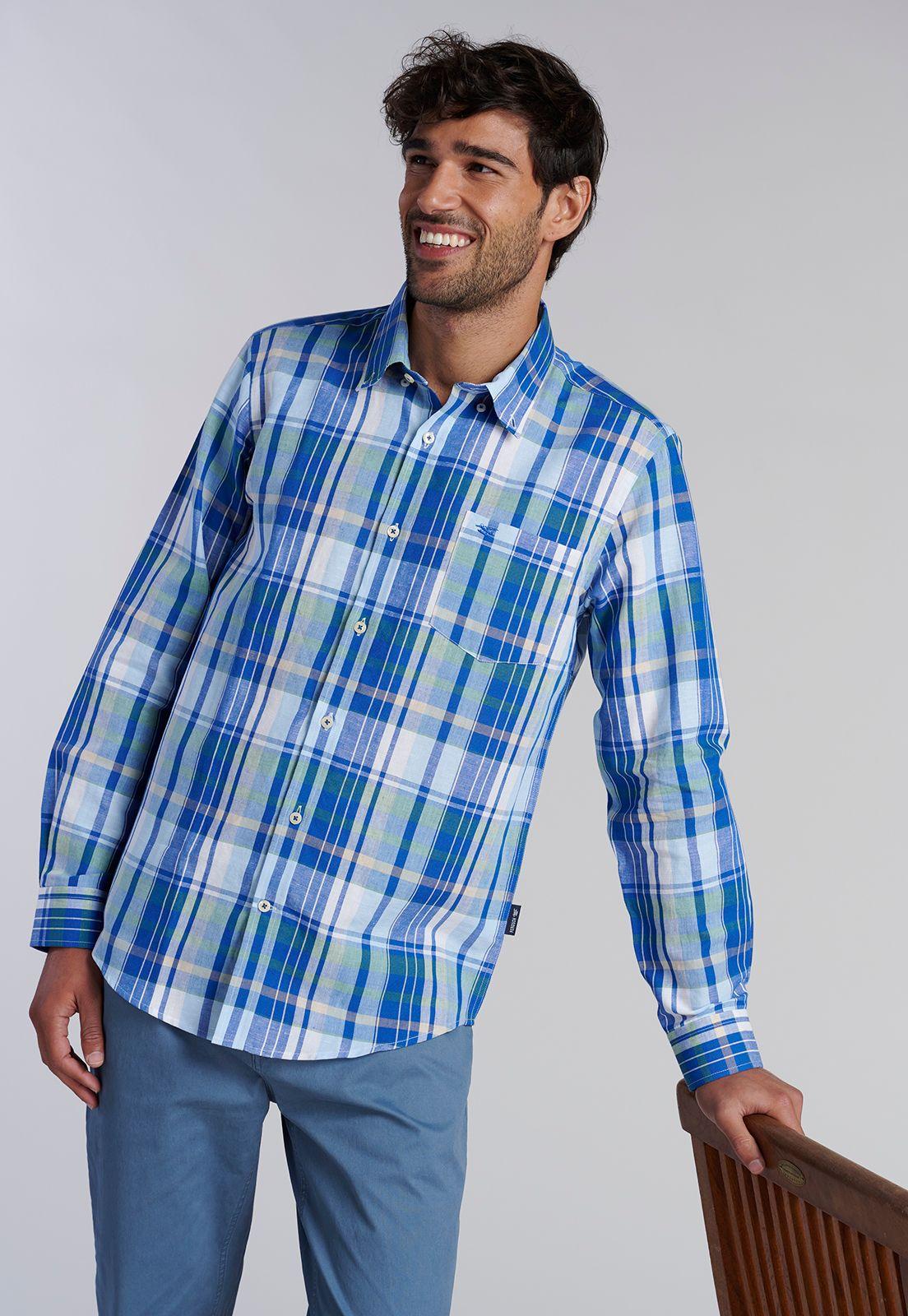 Camisa Check Memphis F Blue-4