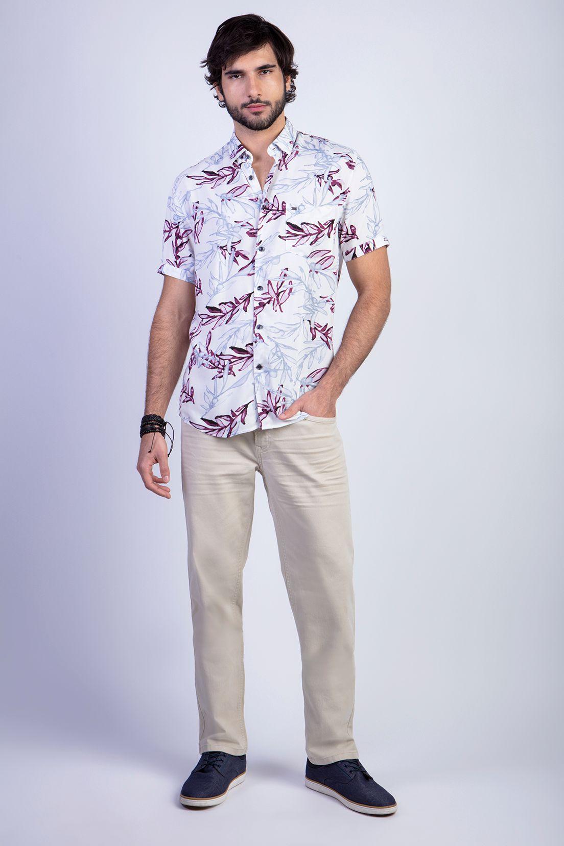 Camisa Estampada Memphis Fj Burgundy-2
