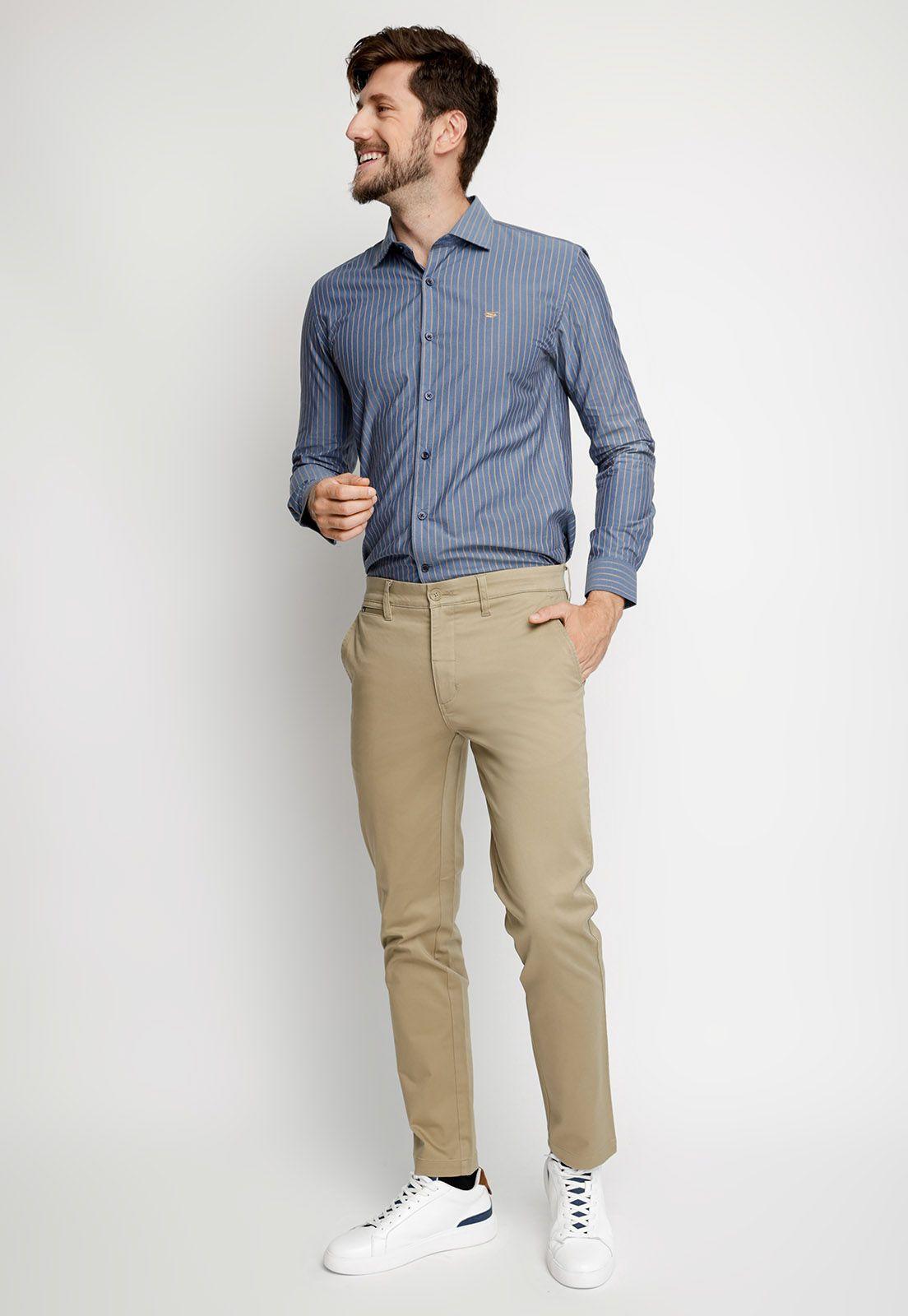 Camisa Striped Color F Camel-3