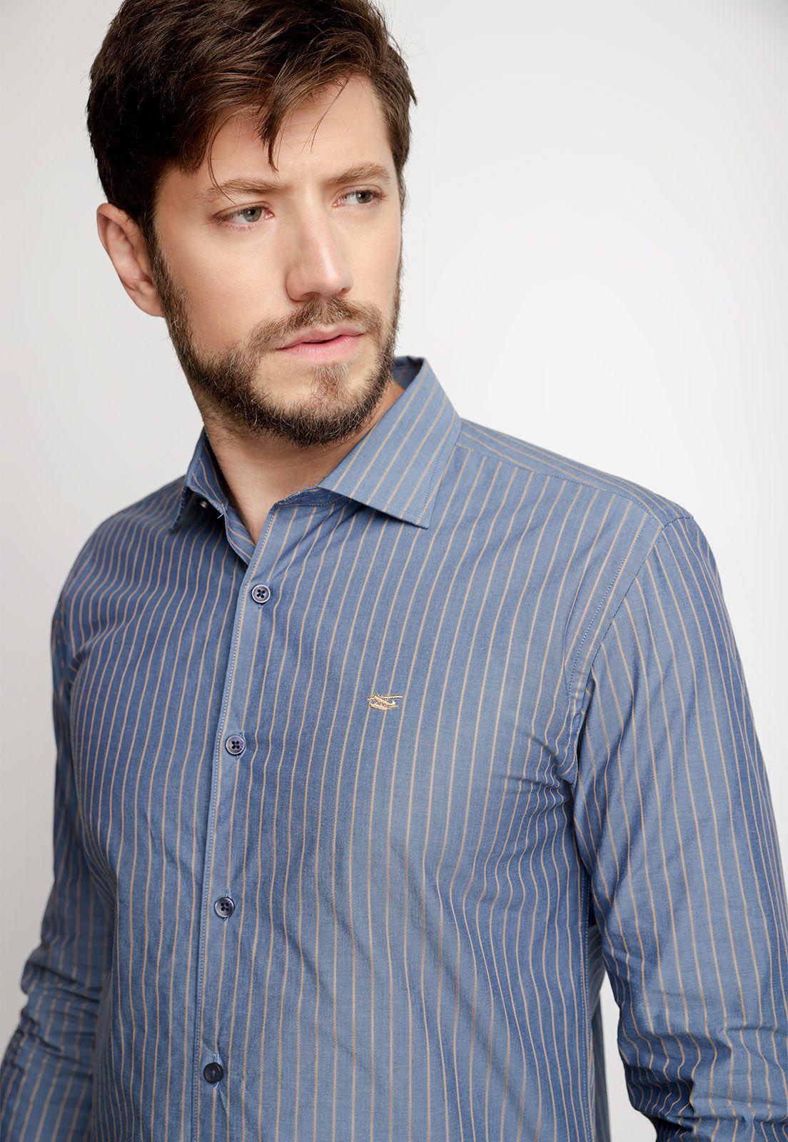 Camisa Striped Color F Camel-2
