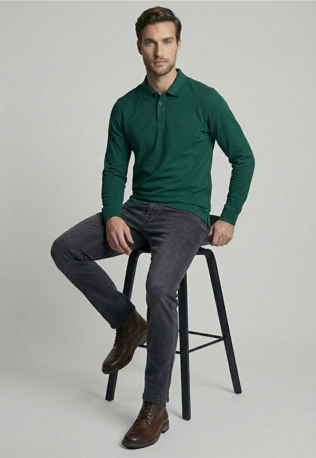 Poleras Basica Ml Pique Green-4