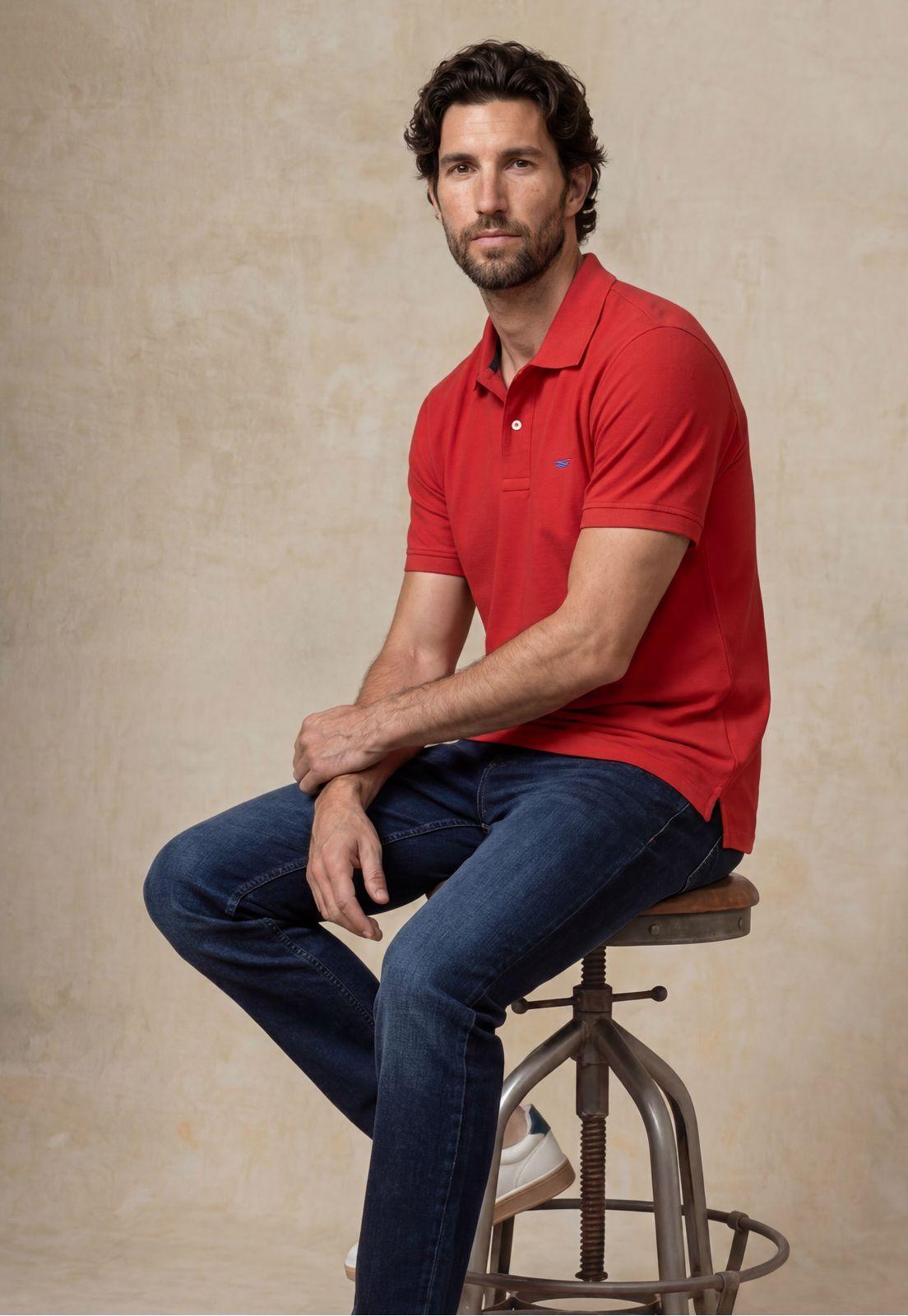 Polo Piqué Red-4