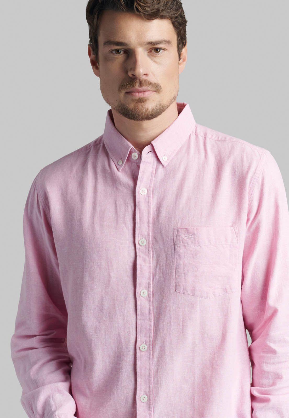 Camisa Sport Lino Lowell Coral-2