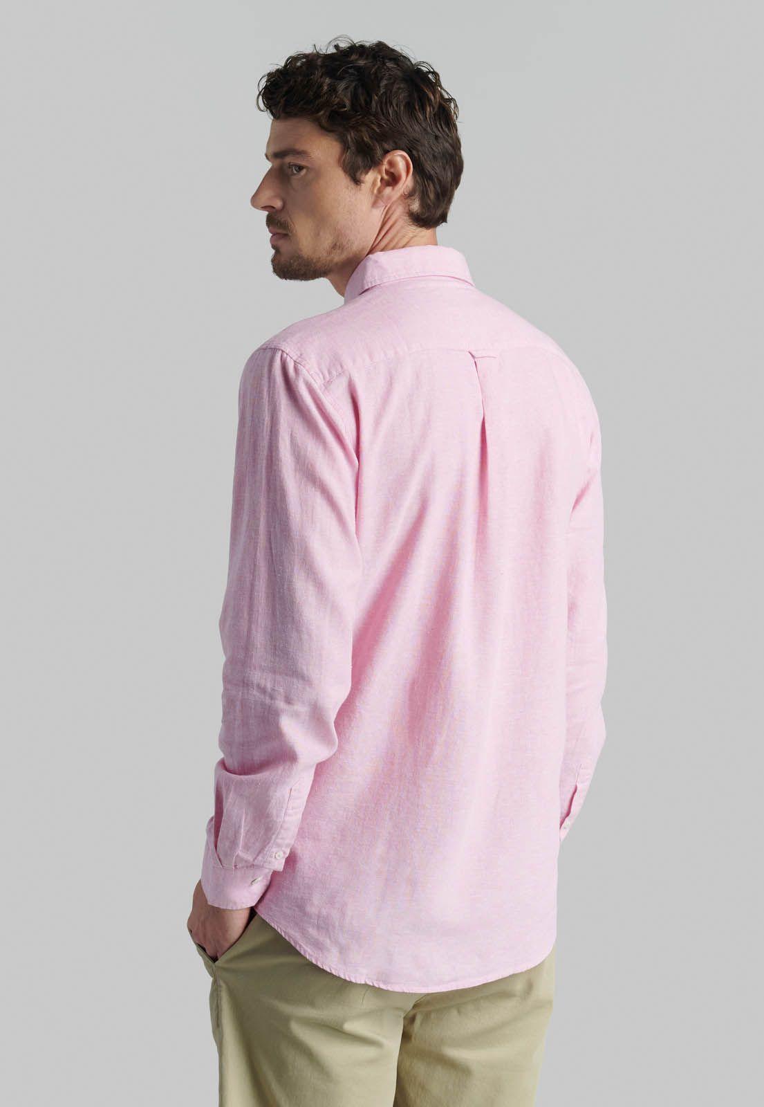 Camisa Sport Lino Lowell Coral-3