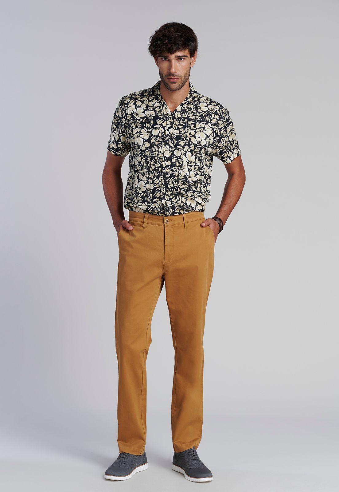 Pantalón Twill Regular L/31 Camel-1