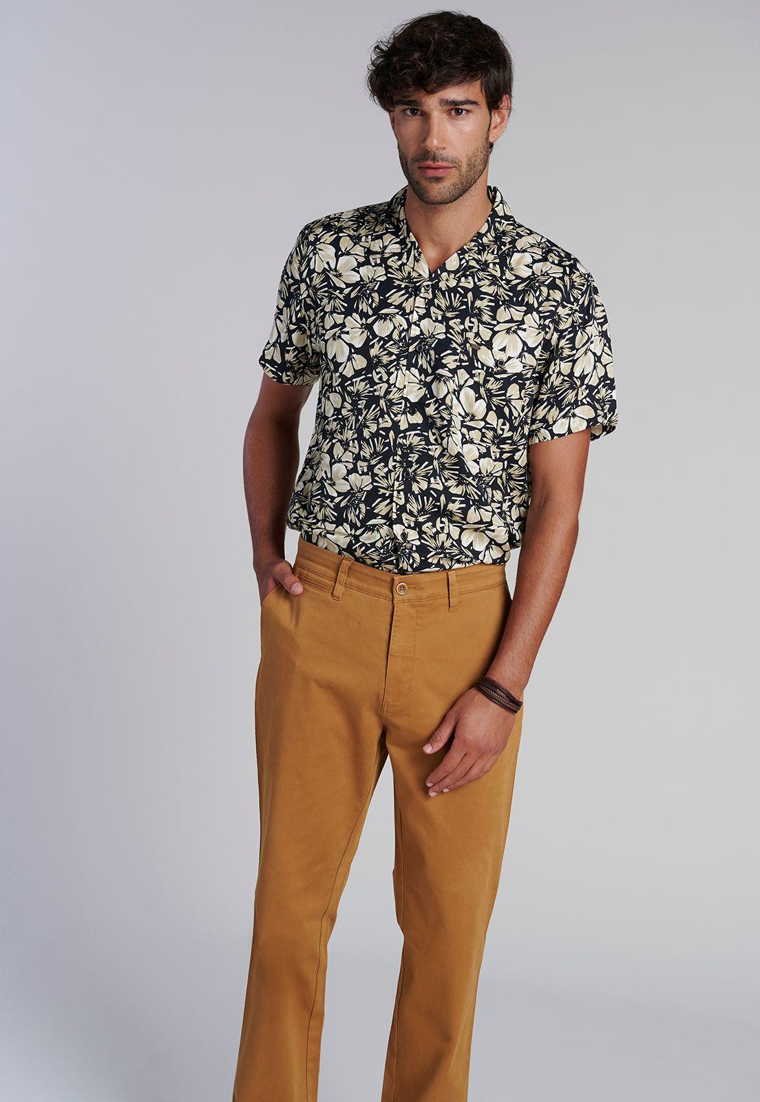 Pantalón Twill Regular L/31 Camel-4