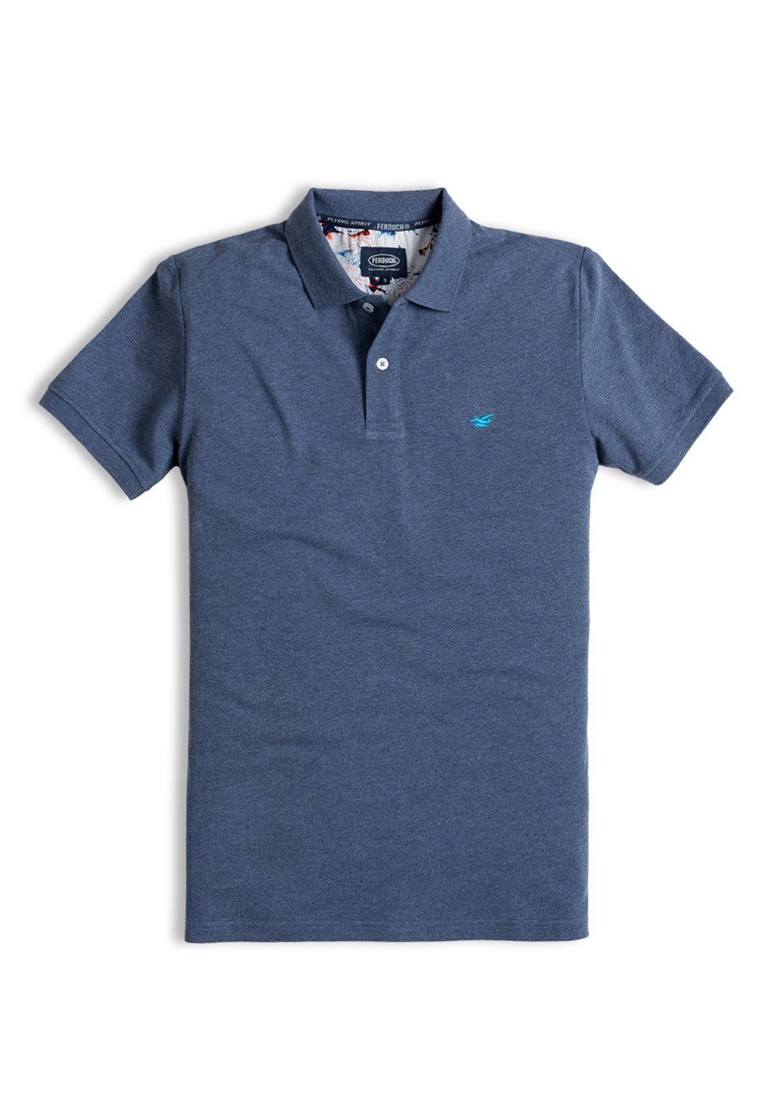 Polera Polo Básica Navy Melange-4