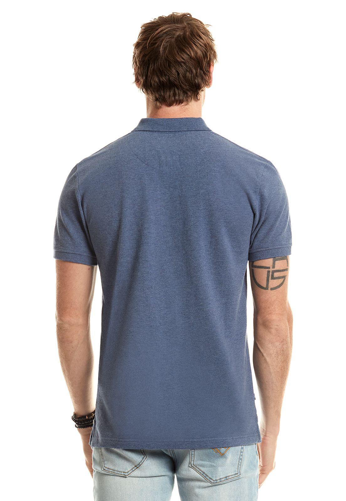 Polera Polo Básica Navy Melange-2