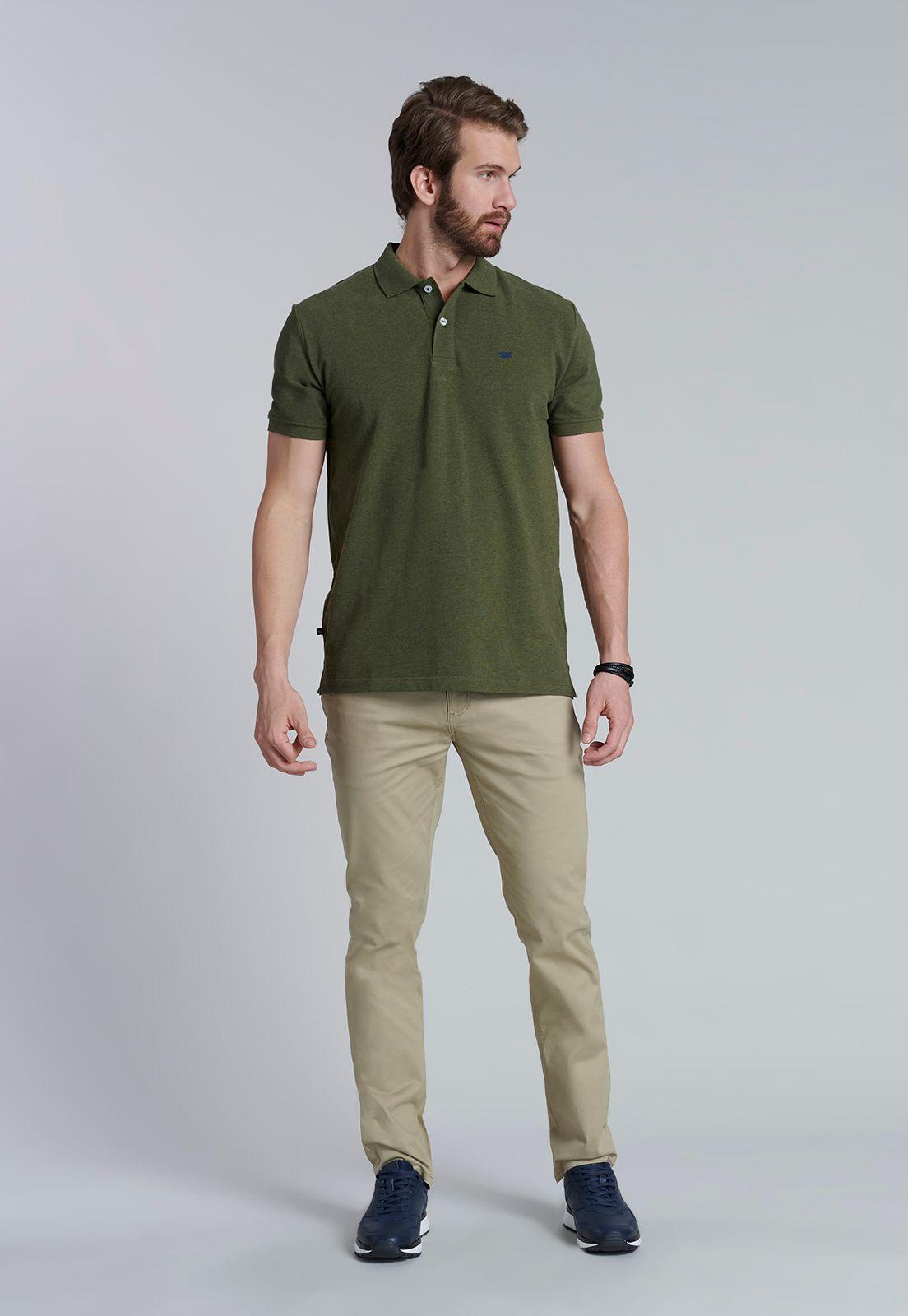 Polera Basica Pique Lt Military Melange-1