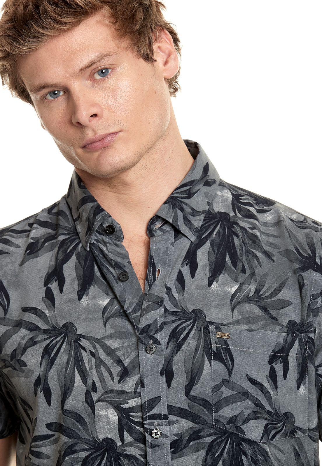 Camisa Estampada Safari Fj Grafito-3