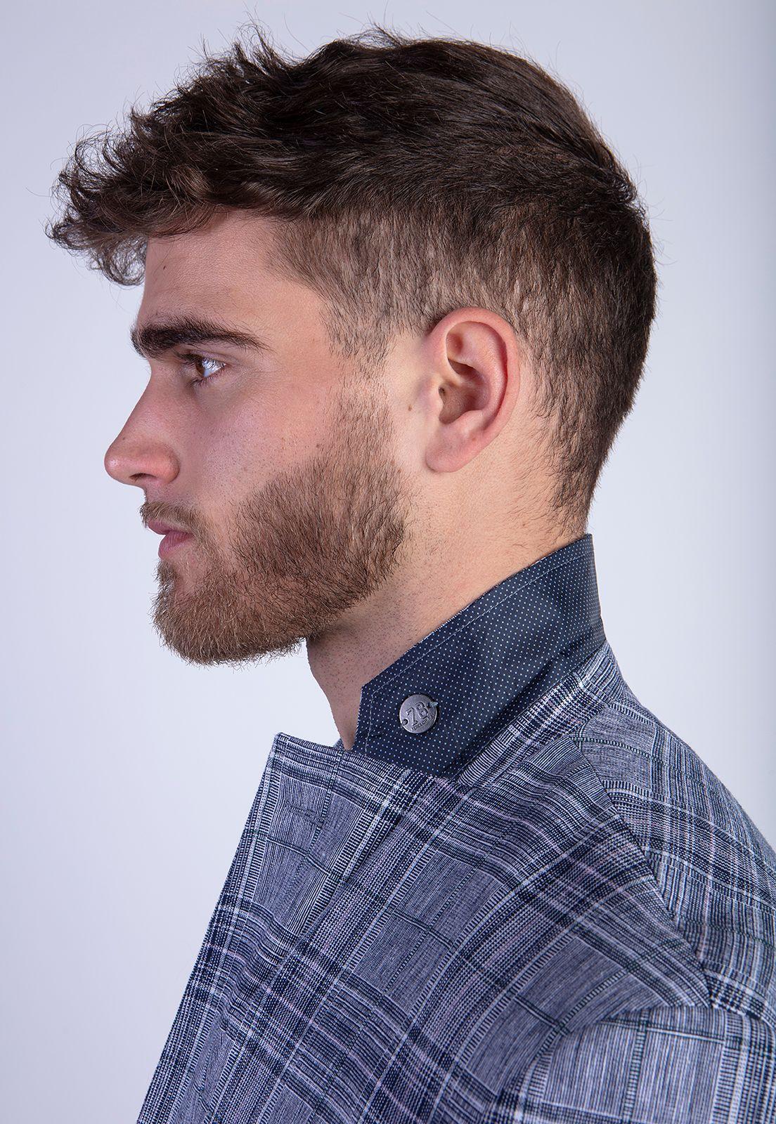 Blazer Check Austin F Navy-3