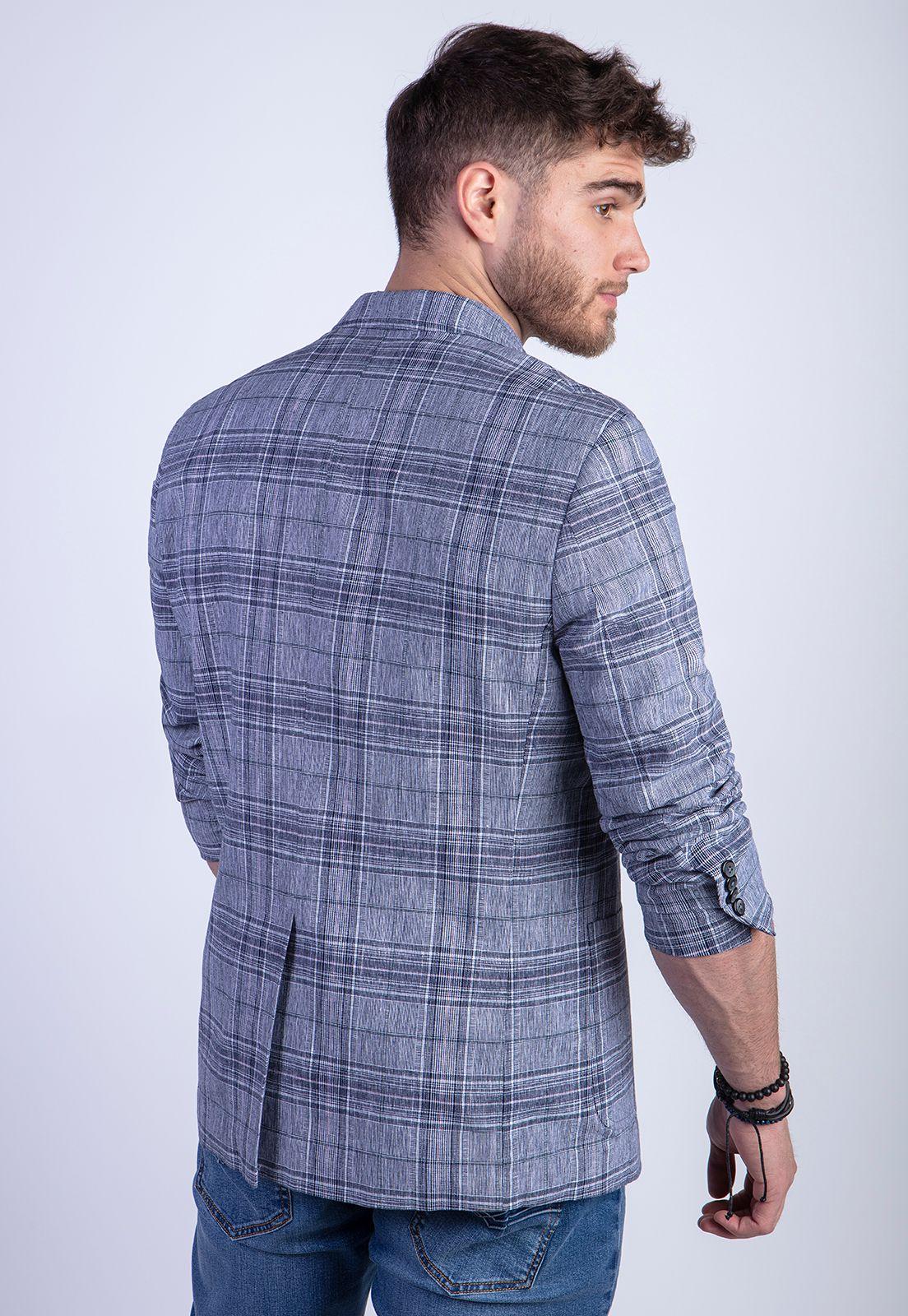 Blazer Check Austin F Navy-1