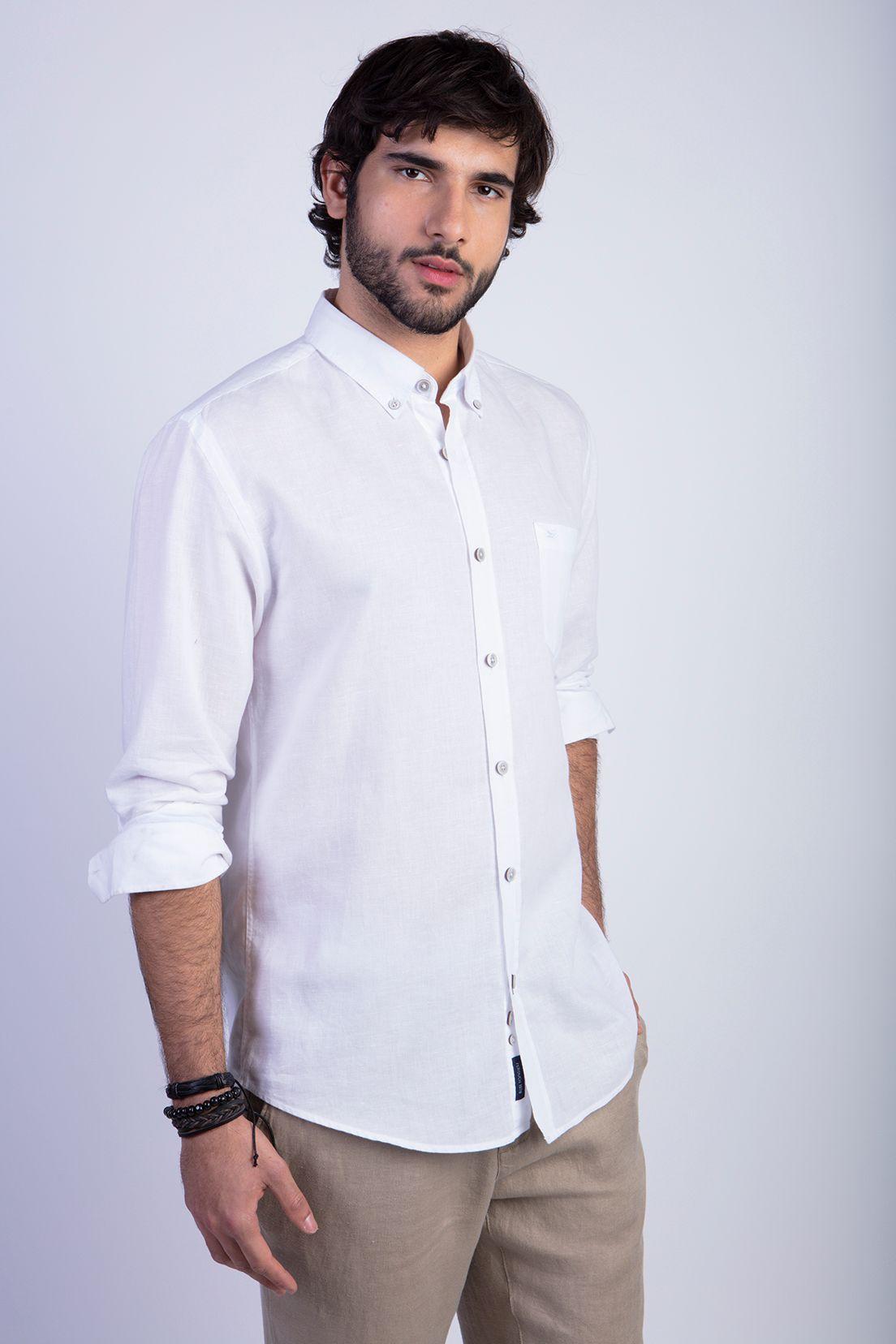 Camisa Sport White Lino-0