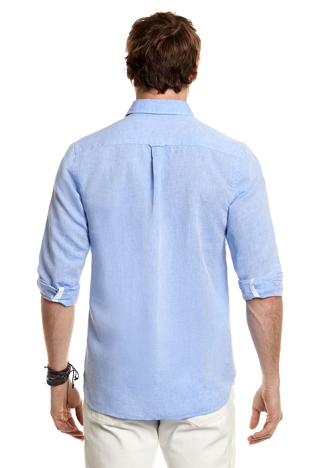 Camisa Sport Lino F Blue-2