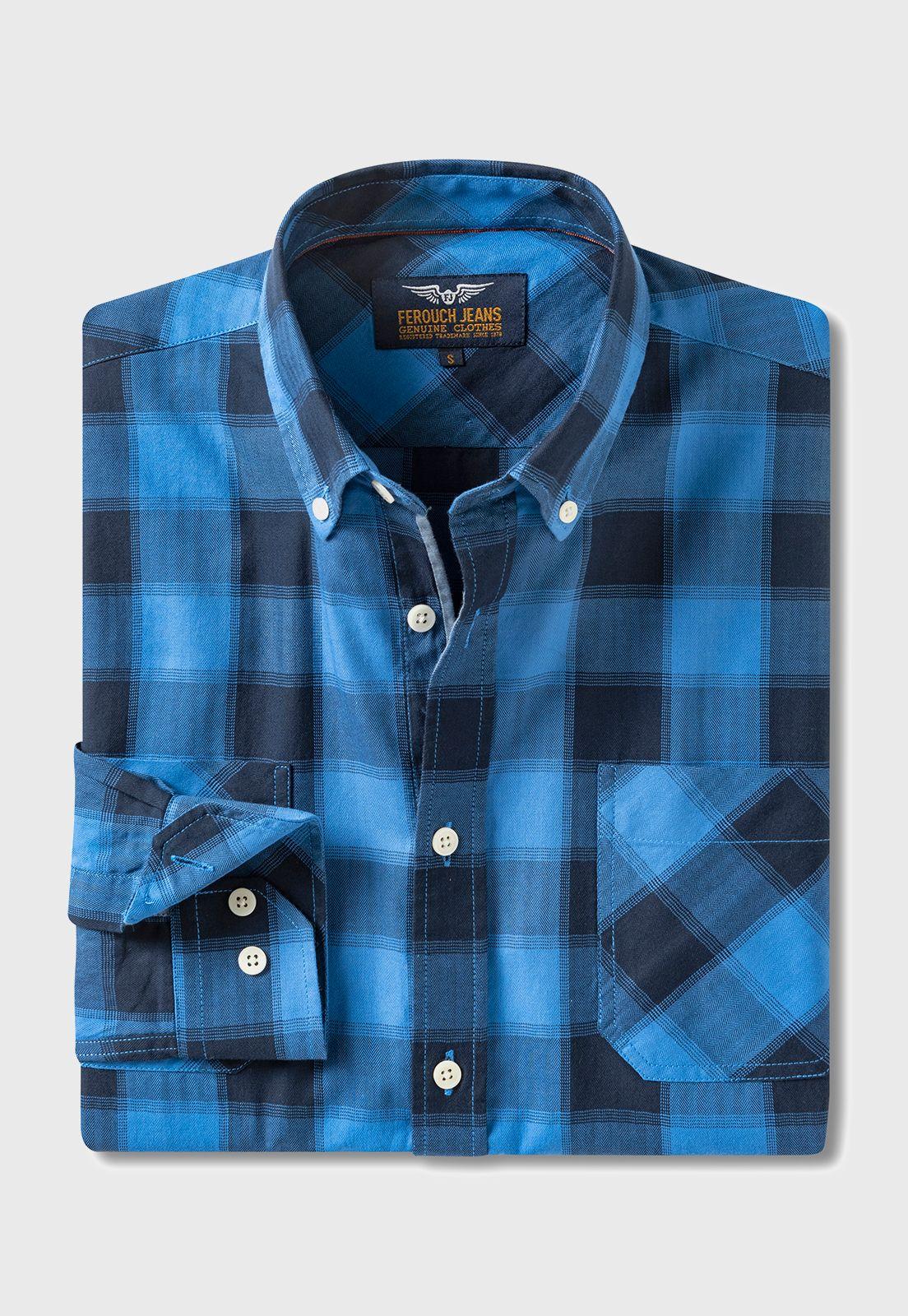 CAMISA CHECKERED BOSTON FJ BLUE-4